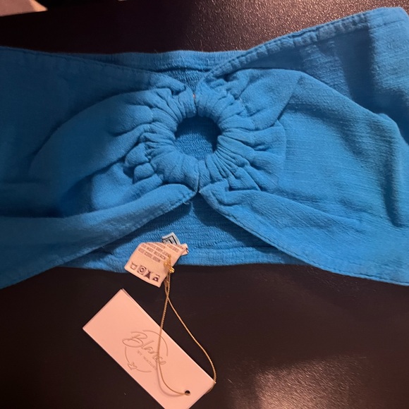 Blanco by nature bright blew bra top perfect for summer!! - Picture 1 of 4